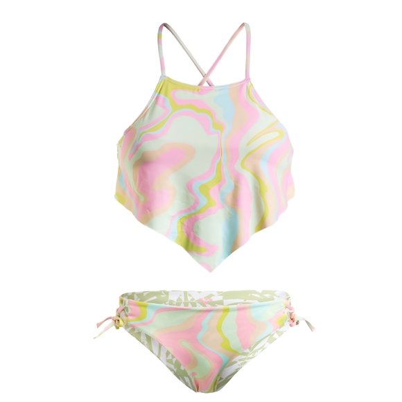 Roxy Tropics Hype Crop Top & Hipster Bikini XS NWT - Picture 1 of 10